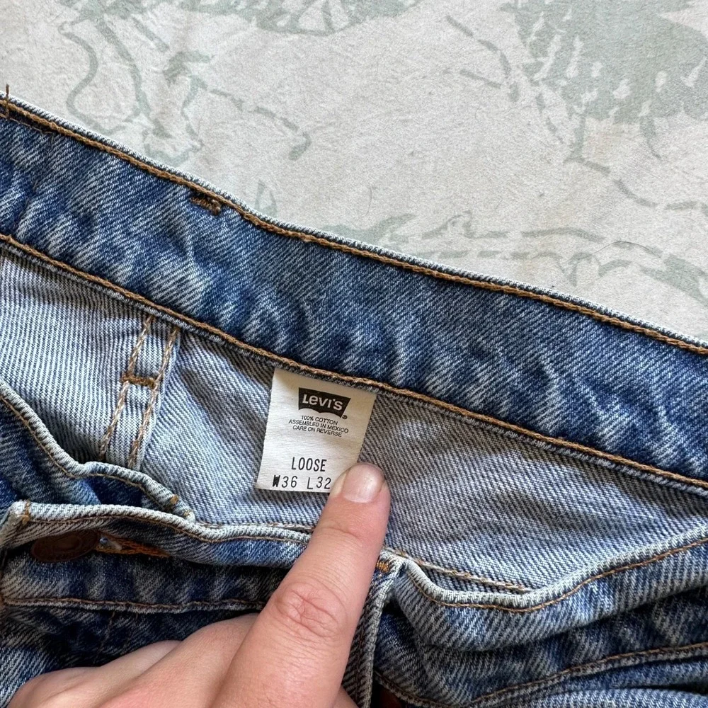 Vintage Levi's 545 Jeans Mens 38‎ Blue Loose Outdoor Brown Tab Light Denim 38x32
